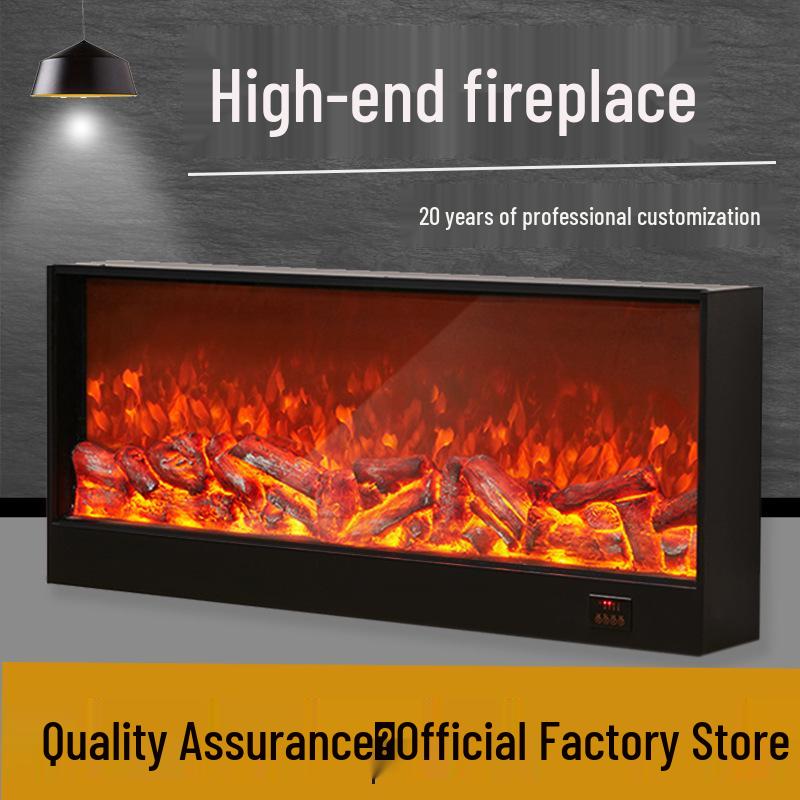 Decorative Flame Electric Fireplace Heater: Built-In Home Simulation