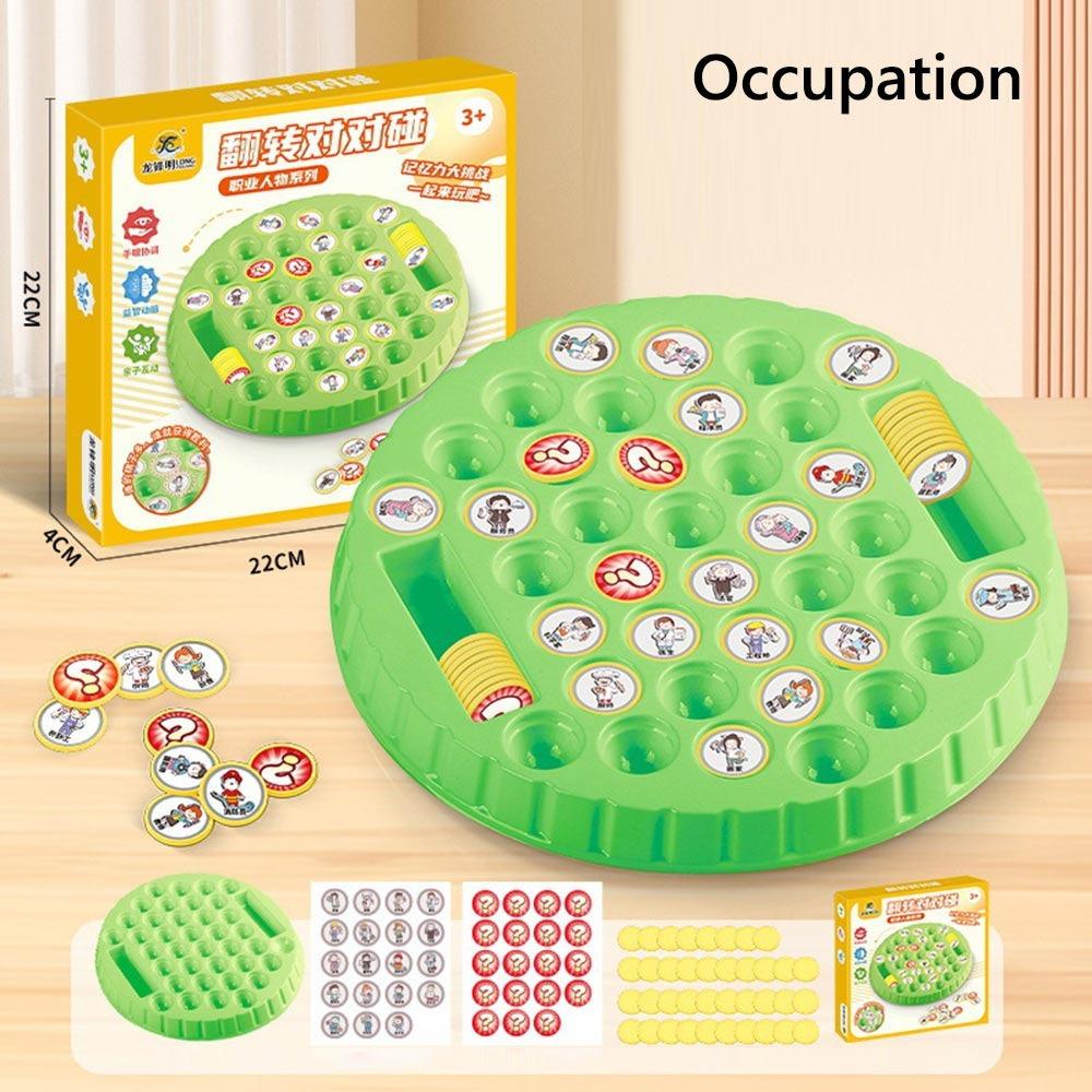 Round Memory Flip Chess Fruit Flip Memory Game With 38 Patterned Cards Flip Chess Memory Game With Chessboard