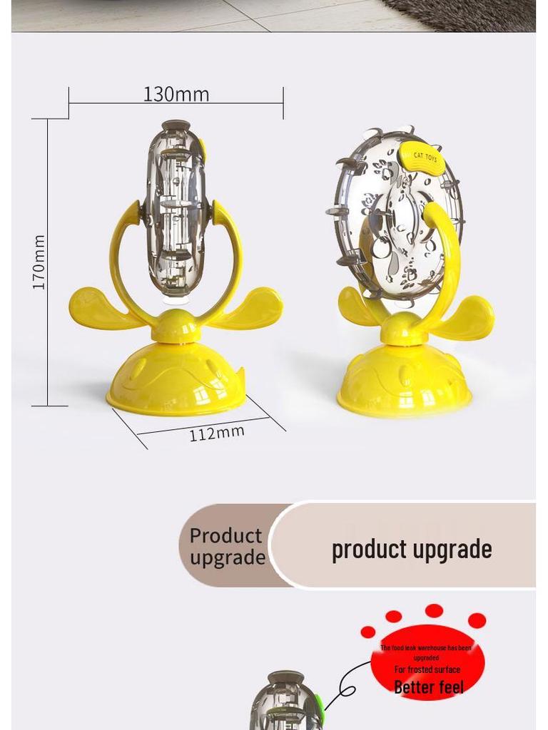 Cat Toy Boredom Buster: Rotating Windmill & Food-Leaking Ferris Wheel