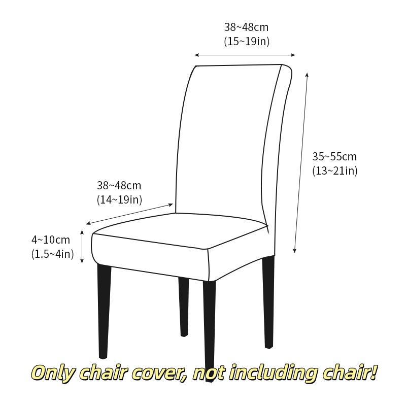 1PC Jacquard Fabric Chair Covers Plain High Stretchy Chair Slipcovers Home Decor Dustproof Chair Protective Cover Dining Room