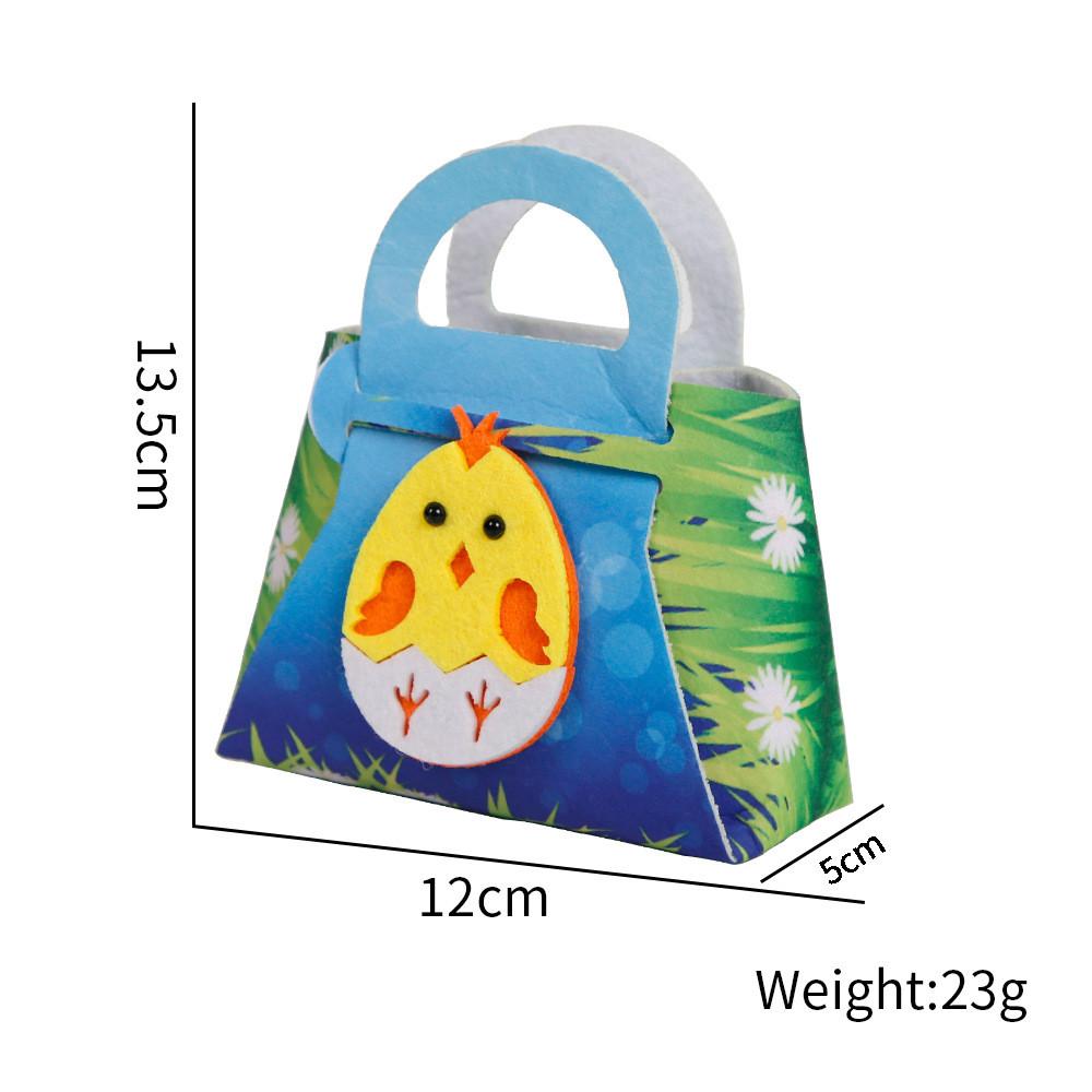 Delightful Easter Felt Carry Bags With Bunny And Chick Patterns Ideal For Candy And Gift Storage