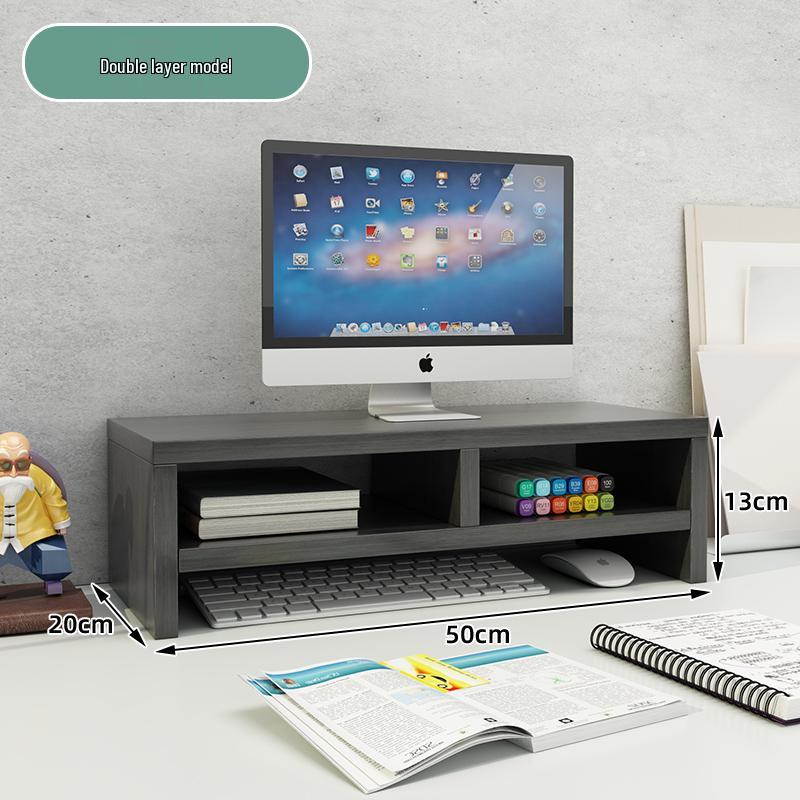 Wooden Laptop & Monitor Riser Stand for Desktops