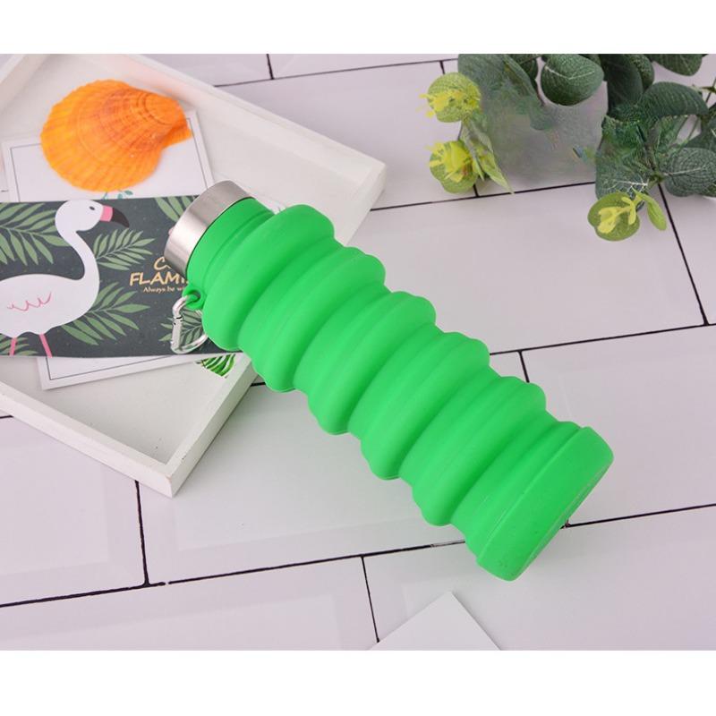 Silikonbecher einziehbar faltbar für den Außenbereich aktives Reisen leichte Wasserflasche leichte Trinkbecher mit Karabiner aktualisierter Stil