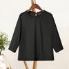 ZANZEA Women Casual Round Neck Solid Color Loose 3/4 Sleeve Blouse