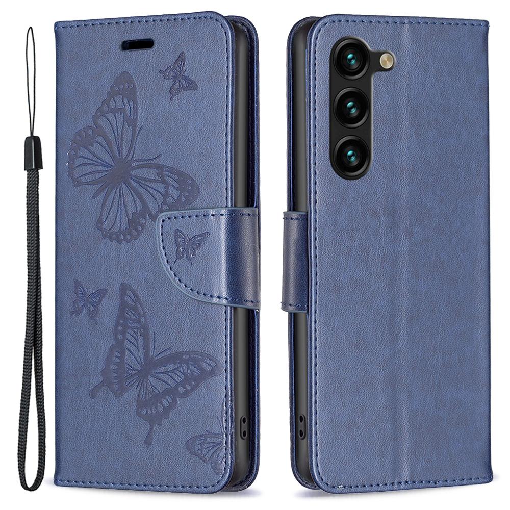 For Samsung Galaxy S25+/S24+ Case Butterfly Imprinted PU Leather Wallet Cover