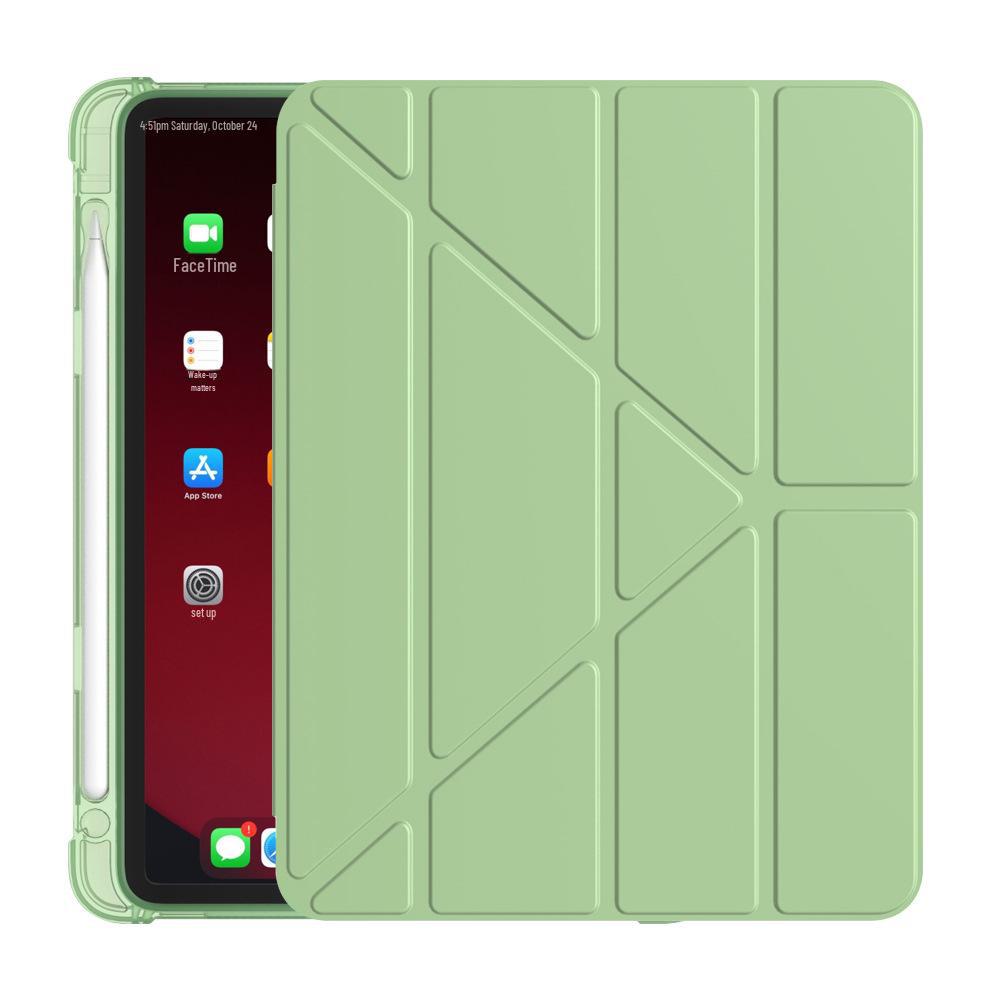 IPad Air 6 10,9" Lederhülle mit Sturzschutz, Stifthalter und Silikon-Airbag für 10,2"-Tablet