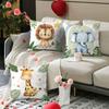 Cute Cartoon Animal Design Digital Printing Pillow Cover Short Plush Suitable Living Rooms Bedrooms Sofas Throw Cushion Cover