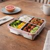 Leak-Proof 4 Grid Lunch Box Square Ice Cube Tray Easy To Clean Snack Box  Kindergarten