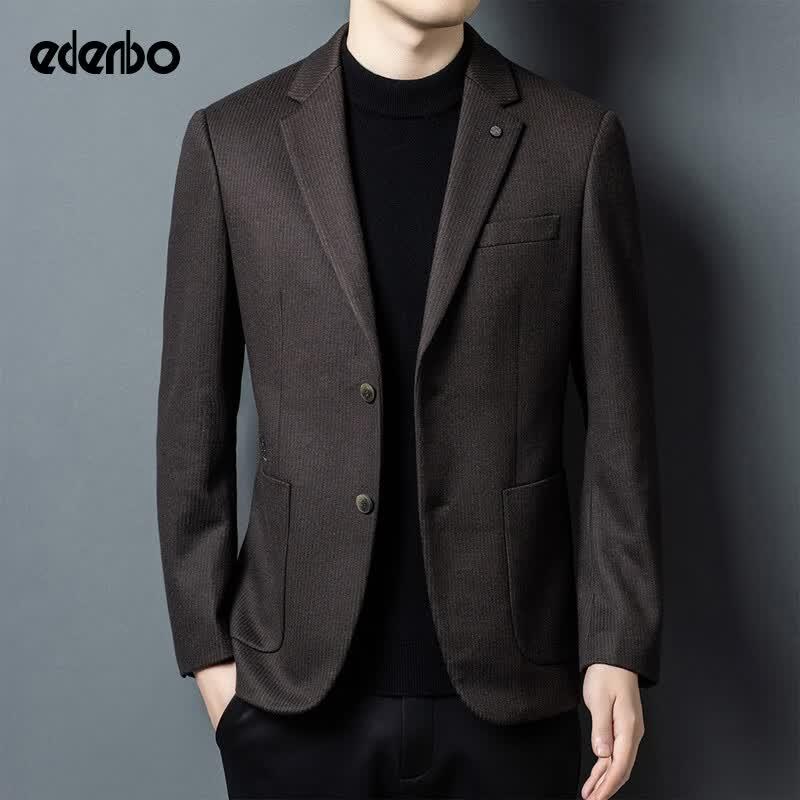 Edenbo Men's Knit Business Casual Suit Jacket
