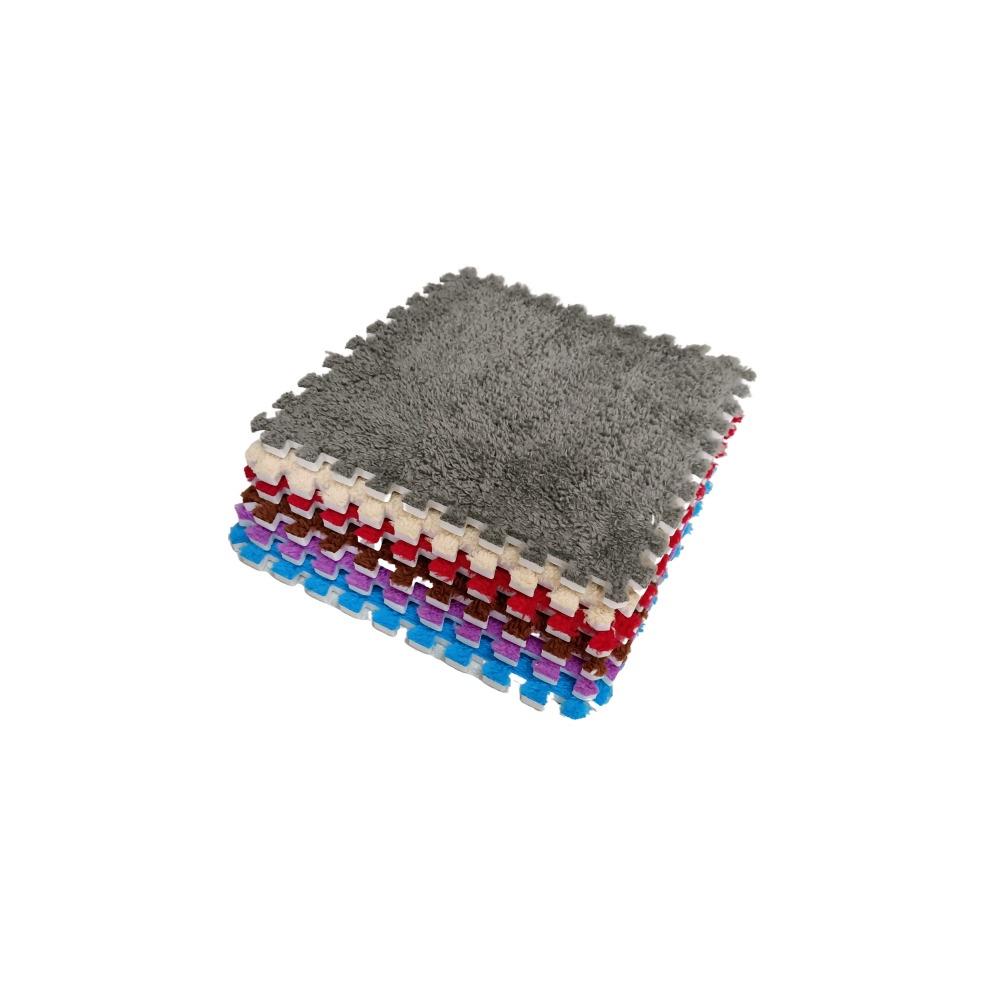 Tapis de Puzzle en Mousse EVA Pour Salon et Chambre Tapis Doux et Moelleux Pour Salle de Jeux et Bureau Forme Carrée Variété de Couleurs