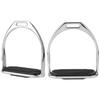 Riding Equestrian Plating Iron Horse Stirrups With Black Rubber Horse Mat