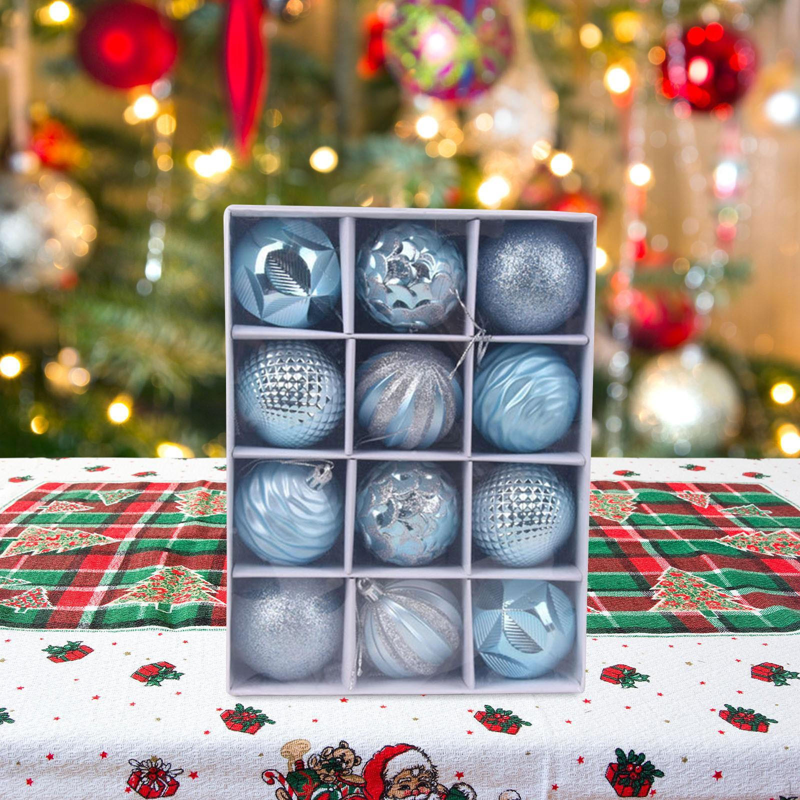 12 штук Рождественские шары украшения для елки подвесные декоративные небьющиеся