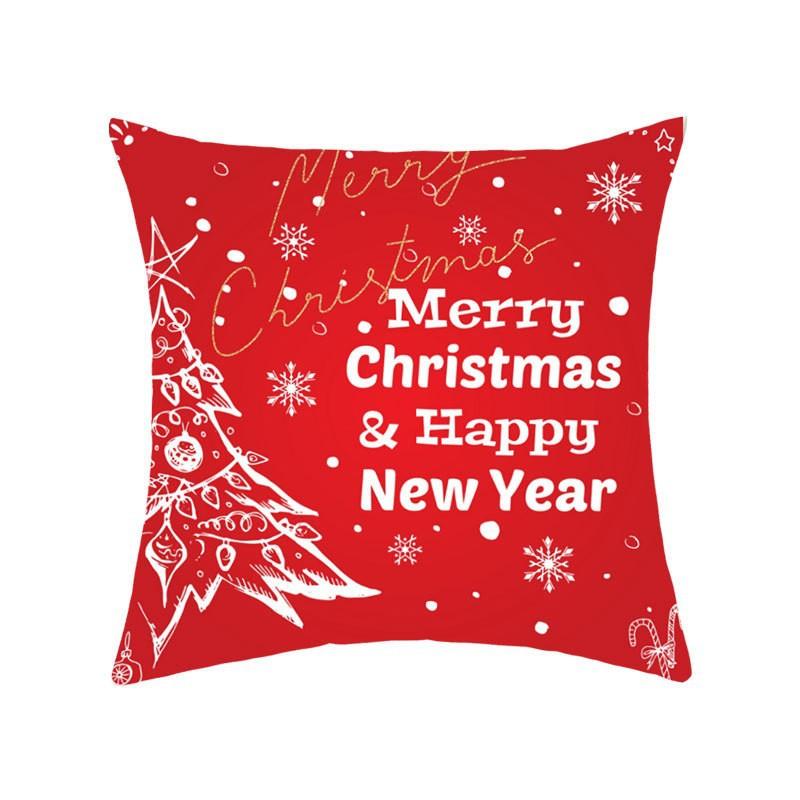 

New Christmas Sofa Pillow Case Home American Letter Print Bedside Pillow Case 45*45cm
