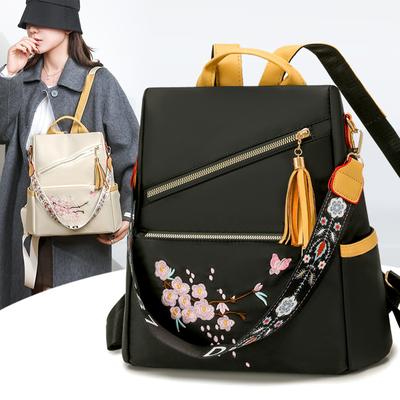 Mochila Bordada Étnica Bolsa de Ombro Multifuncional