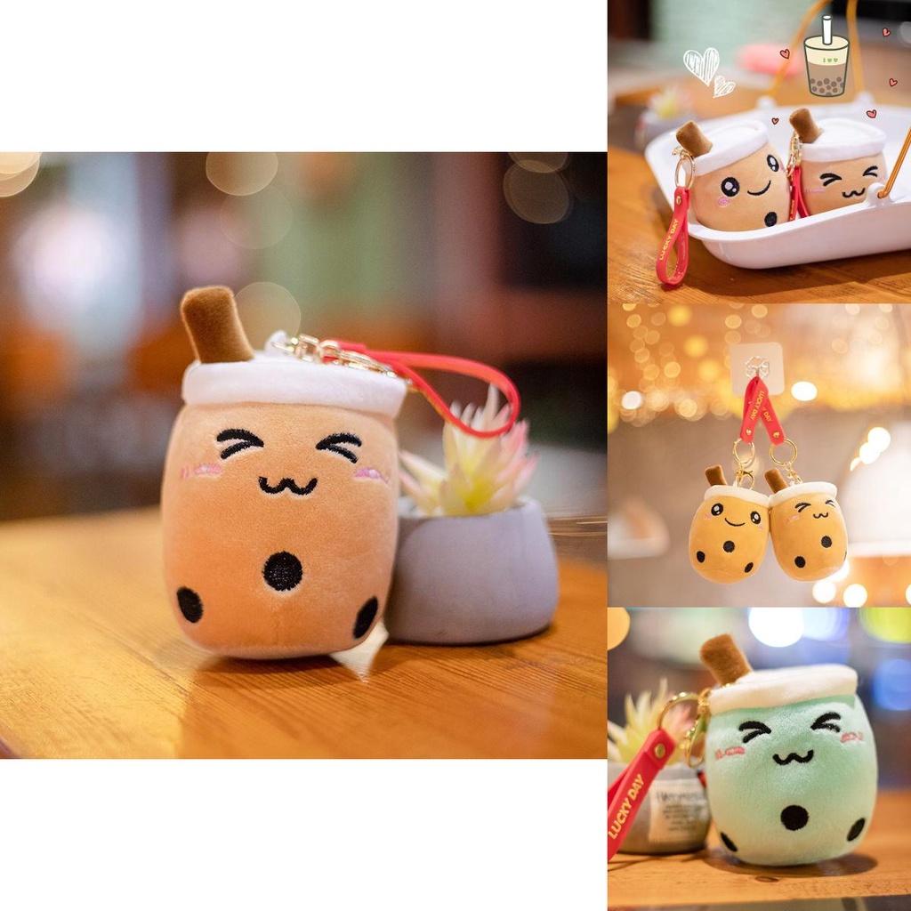 High Quality Bubble Tea Boba Cups Plush Key Chain Plush Toy For Birthdays