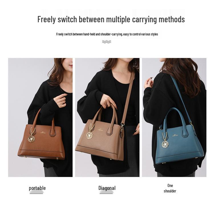 Elegantní retro dámská kabelka - Všestranná taška přes rameno a crossbody pro stylové maminky