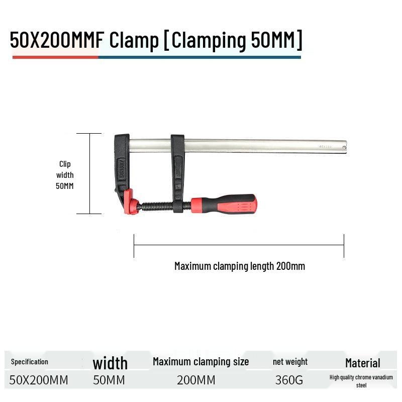 Deutsche Heavy-Duty Federstahl F-Klemme für Holzbearbeitung und Steinspleißarbeiten