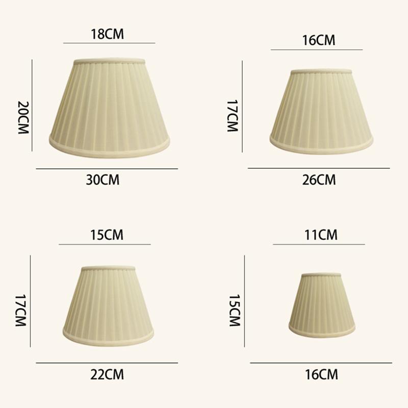 Round Lampshade Fabric Pleated E27 Table Lamp Shade Bedside Floor Lampshade Home Office Desk Decor Lighting Accessories
