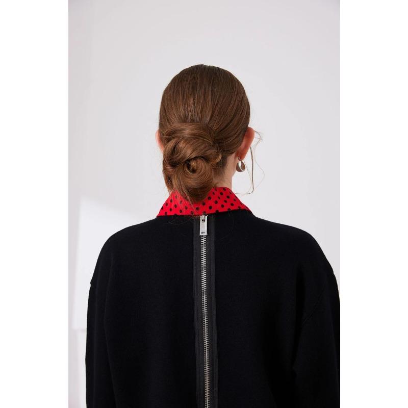 Red Polka Dot Exaggerated Large Collar Sweaters Decorative Fake Collar Detachable Fake Blouse Collar Detachable Shirt Lapel