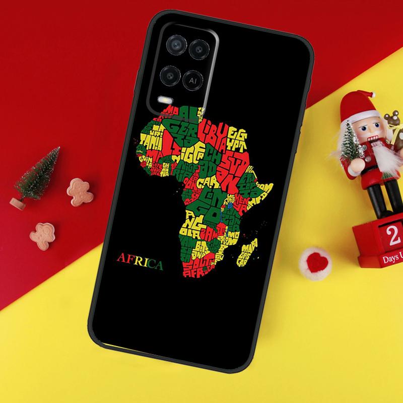 Africa Map Geography Case For Oppo A78 A98 A18 A38 A58 A5 A6 Pro A54 A74 A94 A17 A57 A80 A60 A40 A96 A76 A16 A15