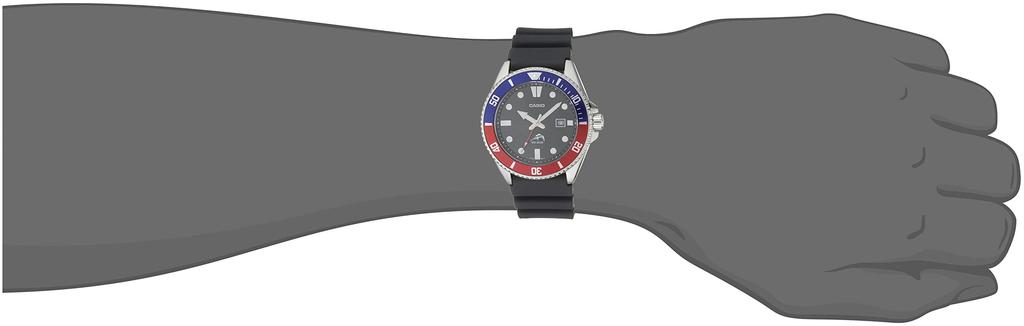 Casio International Model MDV106B-1A2 Men's Diver's Watch, Blue/Red, [Used]