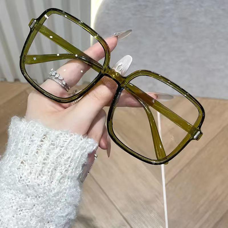 1Pc/3Pcs Classic Fashion Large Frame Square Glasses Transparent Lens Casual Fashion Decorative Glasses Suitable For Office Read