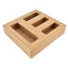 Bamboo Kitchen Bag Organizer Holders 21 Stickers Markable Kitchen Storage Holders with 4 Slots for Home Kitchen