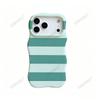 Summer Fresh and Simple Color Matching Striped 15plus Film Case iPhone17 Wavy Edge Mobile Phone Case Wholesale Customization
