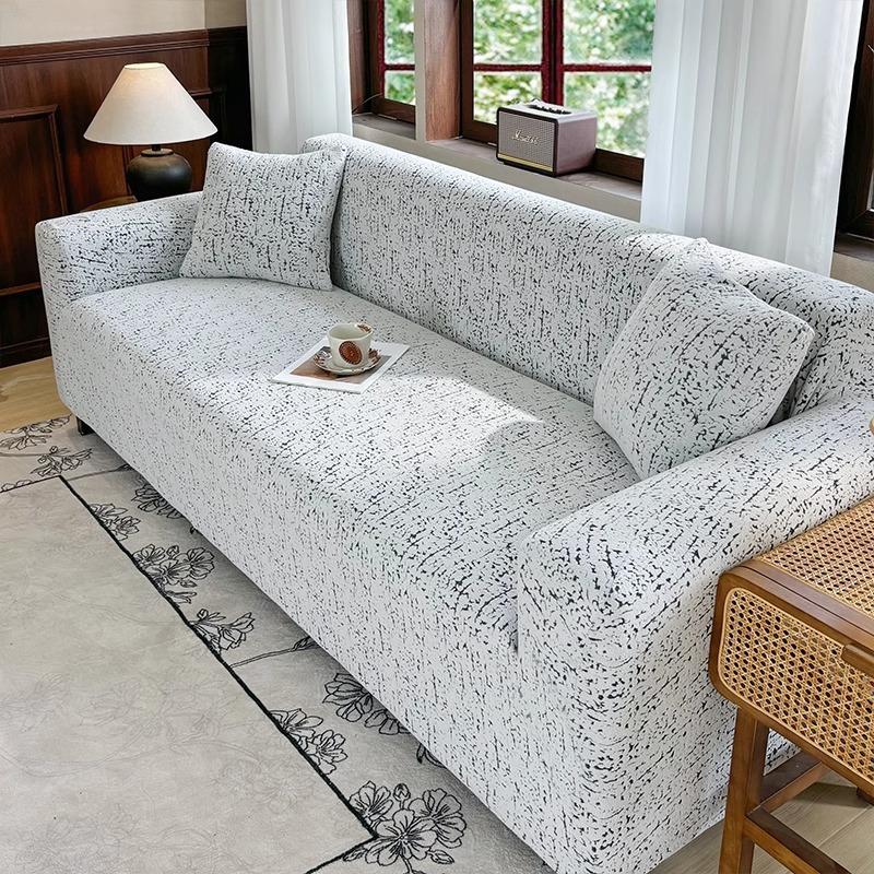 Mid Century Style New Four Season Universal Elastic Sofa Cover All Inclusive One Line Anti Cat Scratch Straight Sofa Upholstery