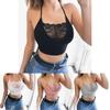 Elegant Womens Sexy Spaghetti Strap Cross Back Lace Crop Top For Clubwear