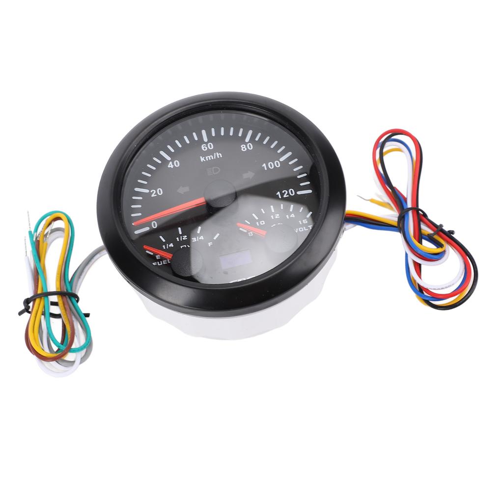 85mm 3 3 8in GPS Speedometer Odometer with Voltmeter Fuel Level Gauge Turn Signal 3 In 1 120KM H for RV Yacht Truck 7