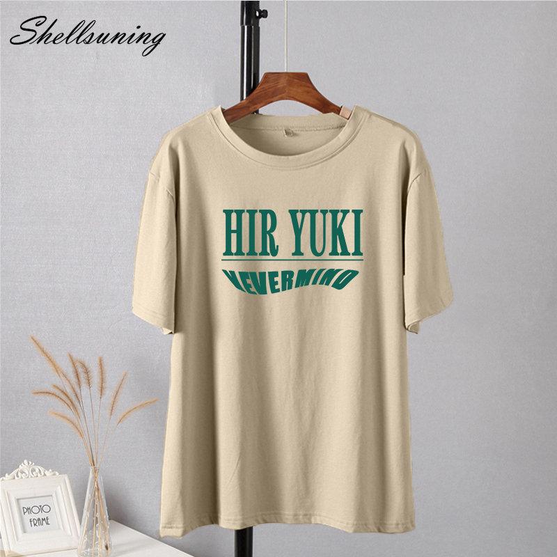 Shellsuning корейские свободные хлопковые футболки для женщин летние мягкие футболки — фото 17