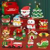 HUIQIBAO Veado de Natal Papai Noel Blocos de Construção Cidade Casa de Neve Decoração de Árvore de Natal. Conjunto de Blocos Brinquedos para Crianças Presente para Crianças