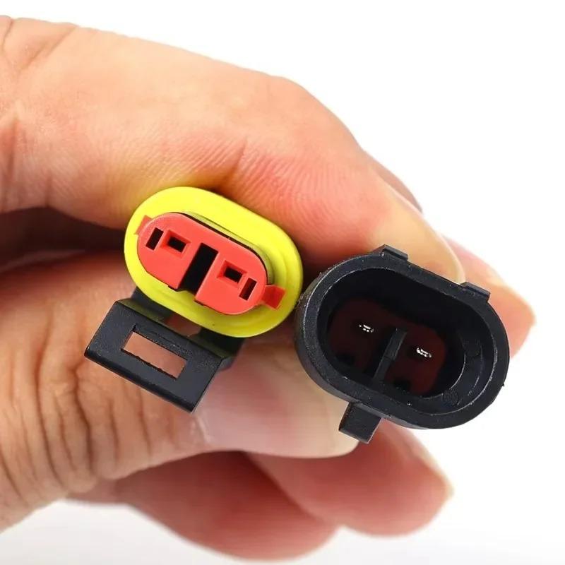Waterproof 2-Pin Way Auto Male Female Electrical Connectors Plug with Wire for Car Motorcycle Scooter Marine Accessories Tool
