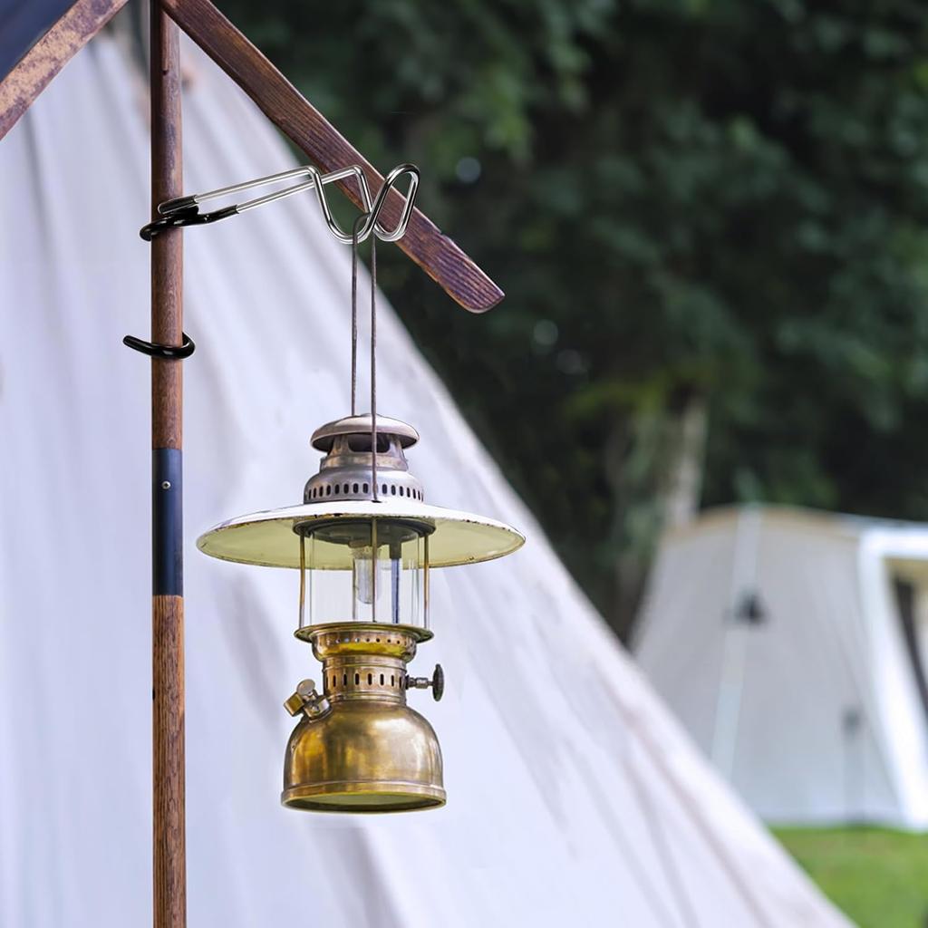 Koundeneko Lantern Hanger, Set of 3, Camping Lantern Hooks, Non-Slip, Outdoor Lamp Pole Hooks, Outdoor Supplies, Camping Equipment