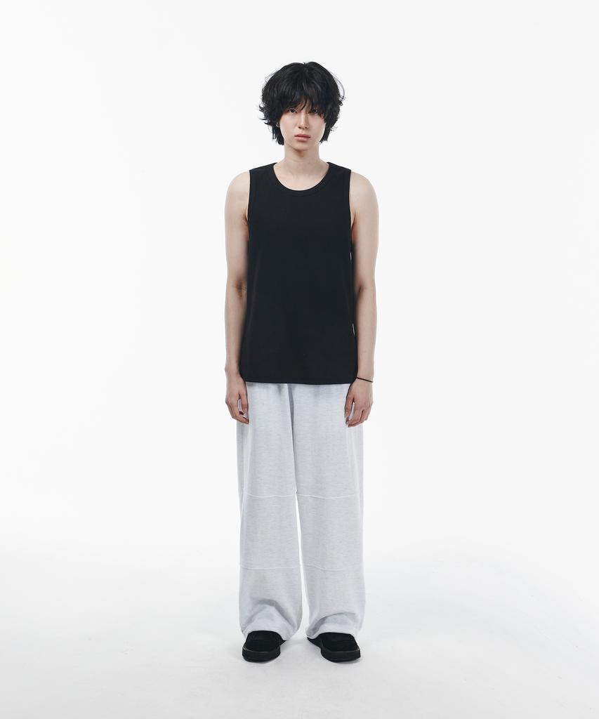 SIGNATURE Ribbed Sleeveless T-Shirt [Black]