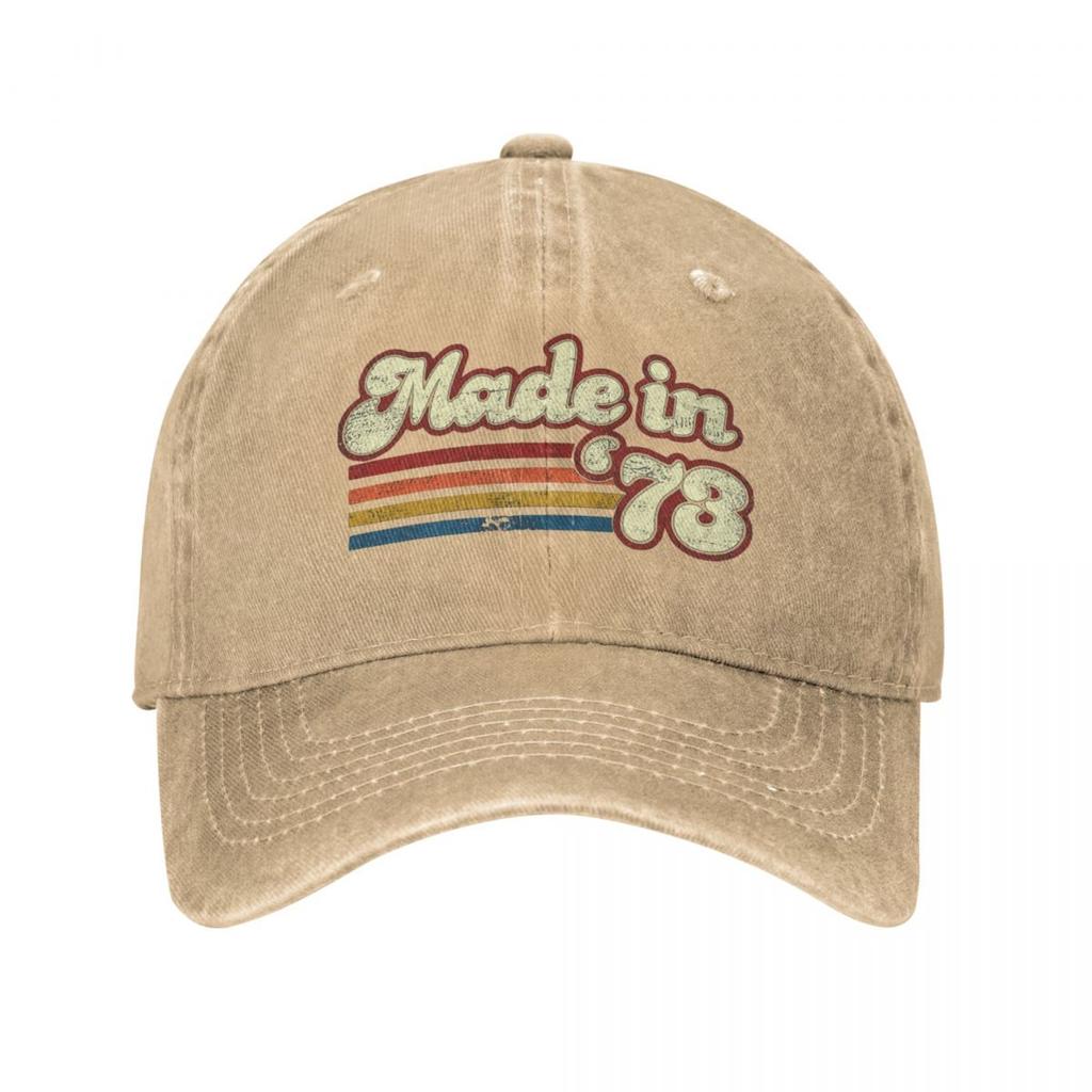 Vintage Made In 1973 50th Birthday Trucker Hat Merchandise Casual Distressed Washed Snapback Hat For Unisex Style Adjustable