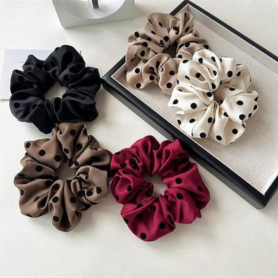 Modă 11cm Scrunchies Drăguțe cu Puncte din Satin Elastice Benzi de Cauciuc pentru Păr pentru Femei Fete Inel de Păr Coadă de Păr Ornament Accesorii de Păr