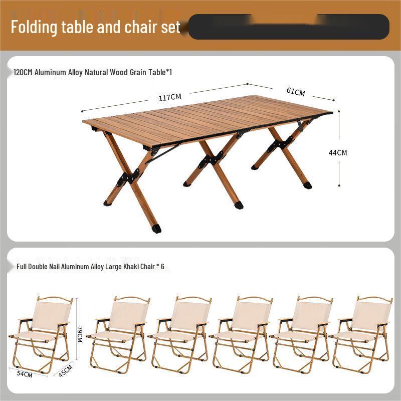 OEING Outdoor Folding Camping Picnic Table Set