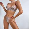 Damen Französisches Vintage Sexy Spitze Dessous-Set, Push-Up BH mit Tanga, Verführerische Erotische Intime Kleidung