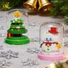 Christmas Tree Santa Claus Penguin Model Building Block DIY Snowman Bricks Toys Children Adult Desktop Ornament Gift