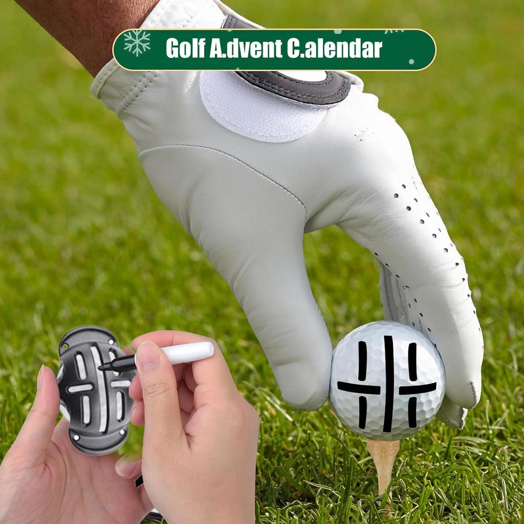 Countdown-Kalender 24 Tage Weihnachten Adventskalender Mit Golfbällen Tees Andenken Heimdeko Für Geburtstag Feiertag Vatertag Büro