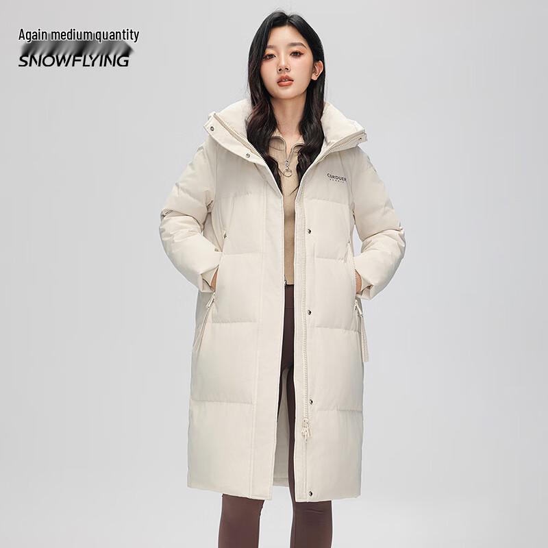 

XueZhongFei Women s Hooded Mid-Length Down Jacket 165/88A