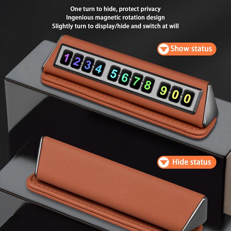 Car Parking Number Plate Automobile Temporary Number Card Plate Magnetic Car Dashboard Temporary Parking Number Plate for Car