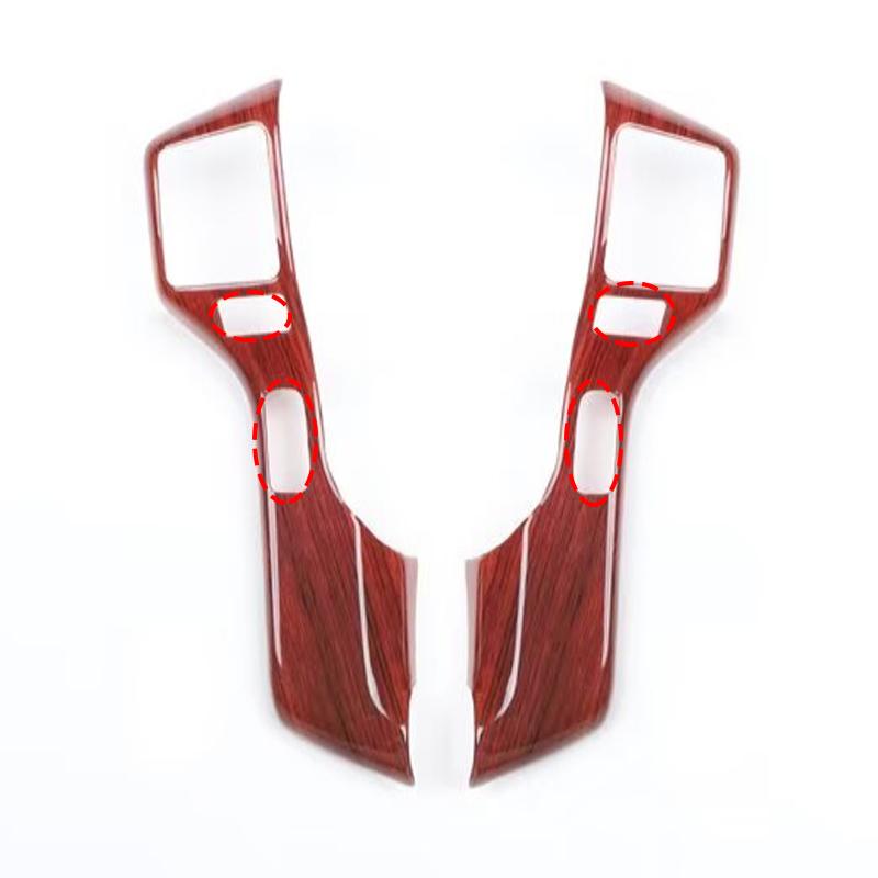 For TOYOTA 4Runner 4 Runner 2010-  CarbonFiber Steering Wheel Trim Direction Control Button Frame Cover Styling Accessories