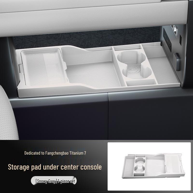 Kompatibel mit Silikon-Aufbewahrungsbox/Organizer/Brillenetui unter Formula Leopard Titanium 7 (Modell 25) Mittelkonsole.