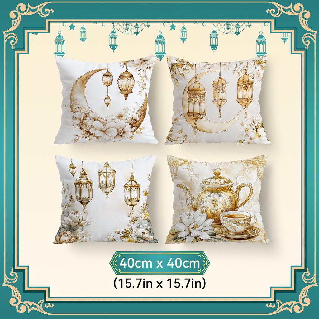 Ramadan Theme Pillowcase Bedroom Sofa Cushion Cover 100% Polyester Living Room Cushion Pillowcase Home Comfortable Decor