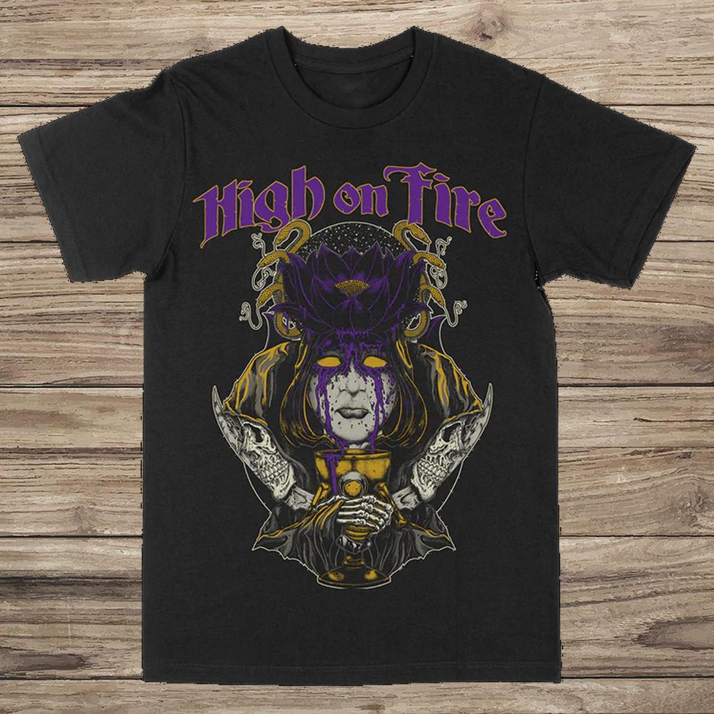 Rare Collection HIGH ON FIRE Band Cotton Gift For Fan Unisex T-shirt Unisex T-Shirt L