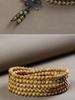 Green Sandalwood 4mm Multi-Turn Buddhist Beads Bracelet for Men & Women, Purple Light Rosary Jewelry