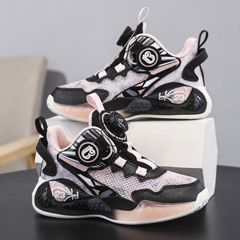Boys Summer Basketball Shoes Students 2025 Single Net Girls Shoes Running Children's Sports Shoes Hollow Mesh Tide Shoes